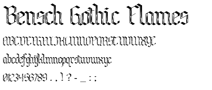 Bensch Gothic Flames font